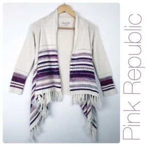 Pink Republic Girls Waterfall cardigan boho 10-12